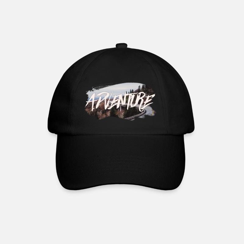 Adventure - Baseballkappe - Schwarz/Schwarz