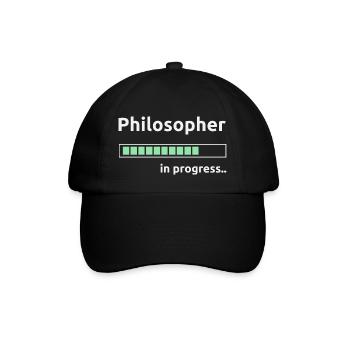 Philosopher in progress - Baseball Cap - black/black - Front