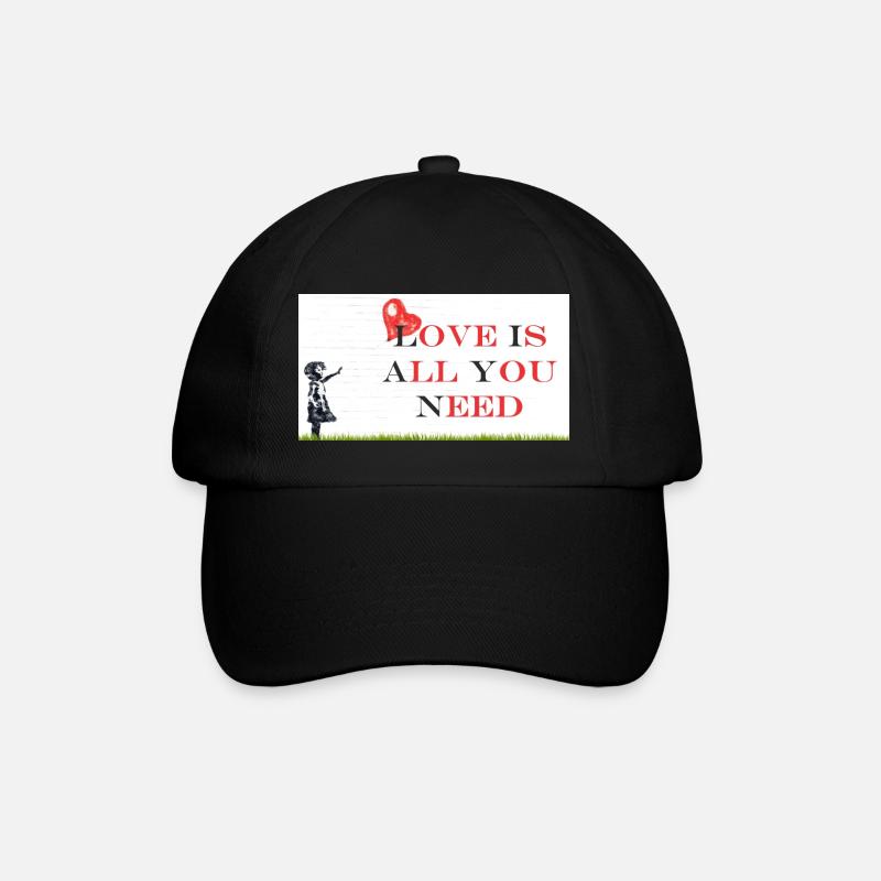 L’amour est tout ce dont vous avez besoin - Casquette classique - noir/noir
