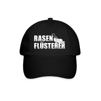 Rasenflüsterer Rasenmäher Rasen mähen Rasenpfleger - Baseballkappe - Schwarz/Schwarz - Vorne