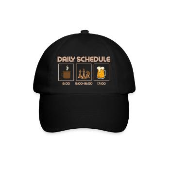 Daily Schedule Chess Player Chess Board - Baseballkappe - Schwarz/Schwarz - Vorne