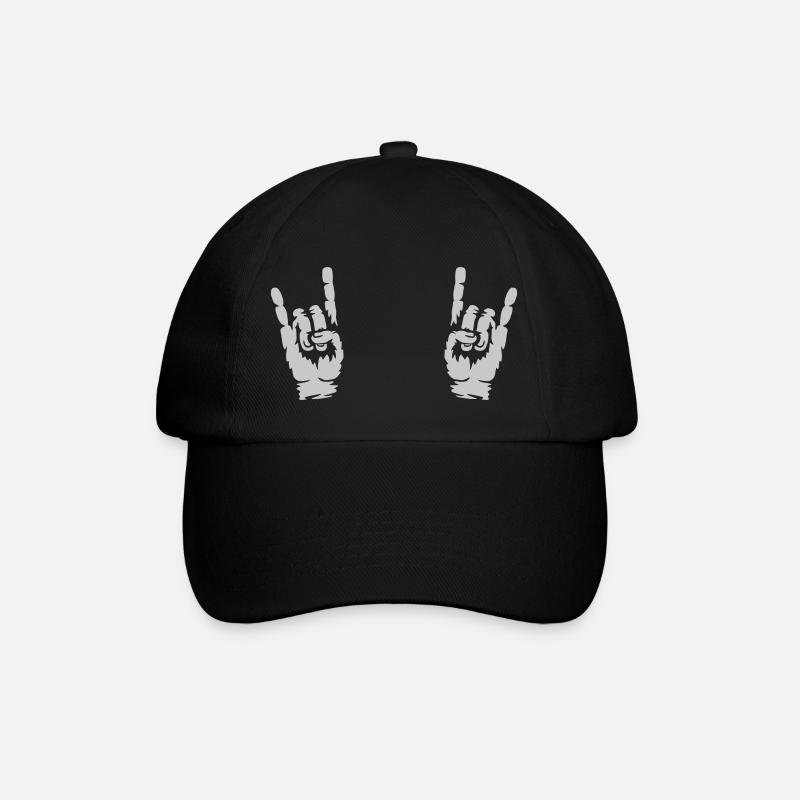 Music Heavy Metal Hands - Baseball Cap - black/black