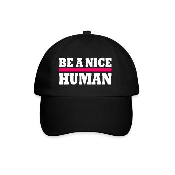 Be a nice human - Casquette classique - noir/noir - Devant