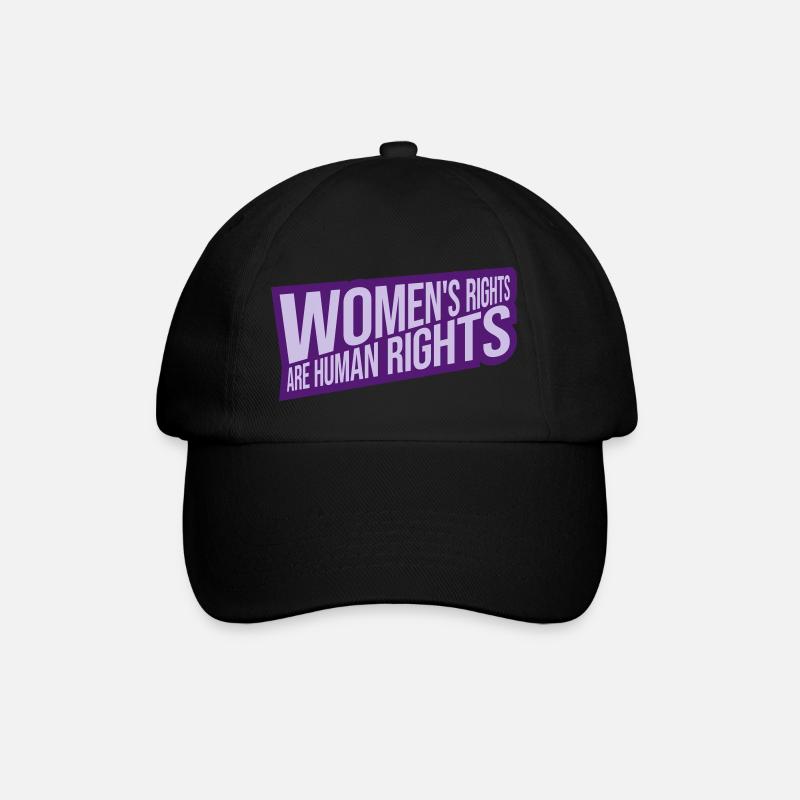 womens rights Feminist Zitat - Baseballkappe - Schwarz/Schwarz