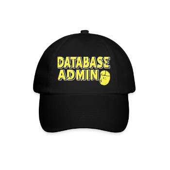 Retro Vintage DATABASE Admin Awesome Designs - Baseballkappe - Schwarz/Schwarz - Vorne