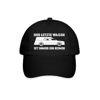 Der letzte Wagen ist immer ein Kombi | Sarkasmus - Baseballkappe - Schwarz/Schwarz - Vorne