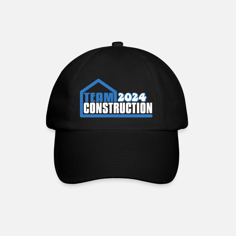Hausbau Team 2024 - Baseballkappe - Schwarz/Schwarz