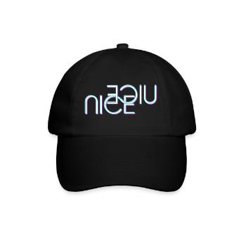 Nice lettering - Baseball Cap - black/black - Front