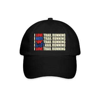 Trail Runner Running Jogging Jogger I Gift - Baseball Cap - black/black - Front
