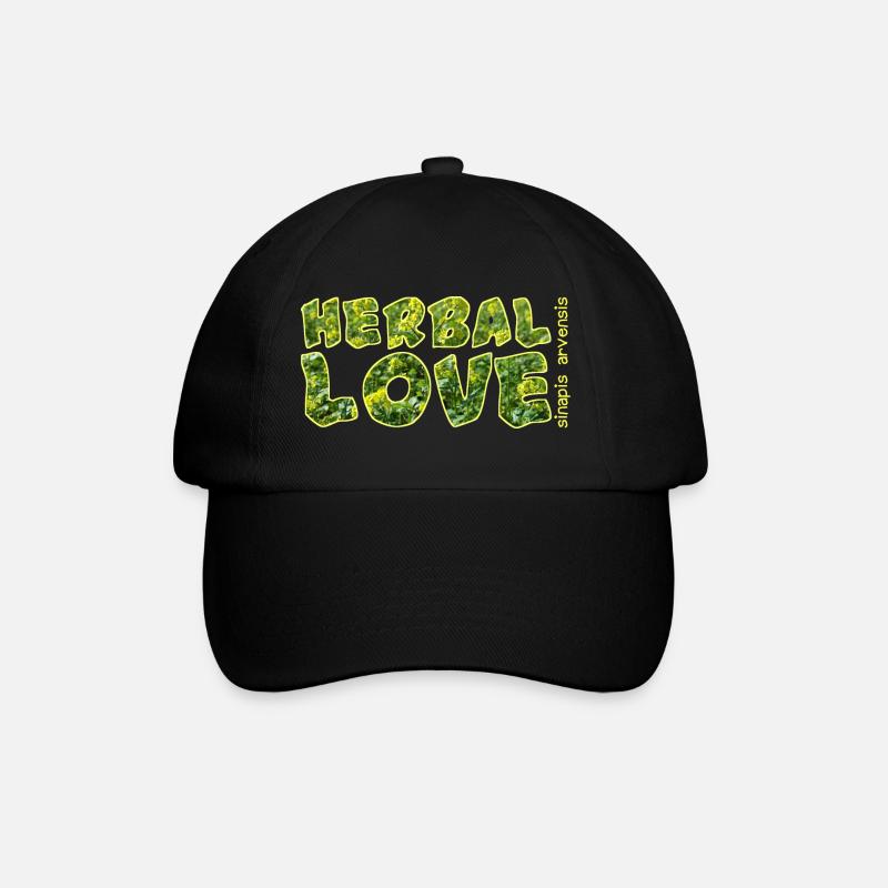 herbal love ackersenf - Baseballkappe - Schwarz/Schwarz