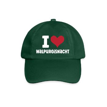 I LOVE WALPURGISNACHT I GESCHENK FÜR HEXEN - Baseballkappe - Flaschengrün - Vorne