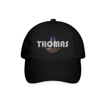 Thomas typographie blanche, étymo d'origine Latine - Casquette classique - noir/noir - Devant