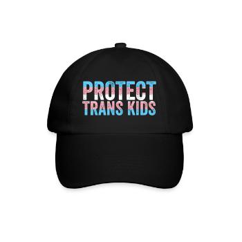 Pride Month LGBT - Protect Trans Kids - Baseball Cap - black/black - Front