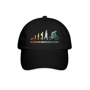 Mountainbiker Evolution - Baseballkappe - Schwarz/Schwarz - Vorne