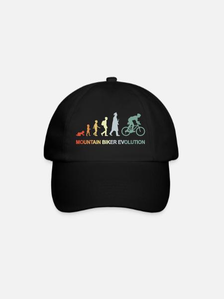 Mountainbiker Evolution - Baseballkappe - Schwarz/Schwarz