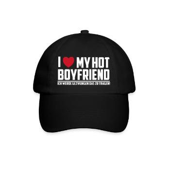 i love my hot boyfriend - Baseballkappe - Schwarz/Schwarz - Vorne