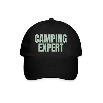 Camping expert - Baseball Cap - black/black - Front