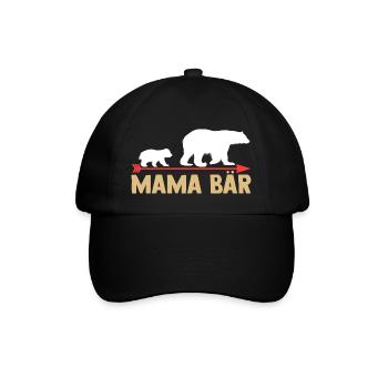 Mutter Mama Bär - Baseballkappe - Schwarz/Schwarz - Vorne