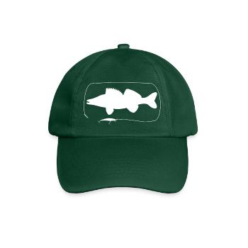 Zander with wobbler - Baseball Cap - bottle green - Front