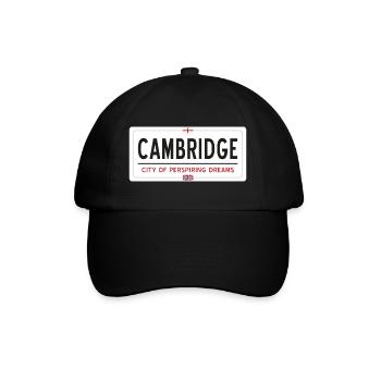 Ortsschild von Cambridge - Baseballkappe - Schwarz/Schwarz - Vorne