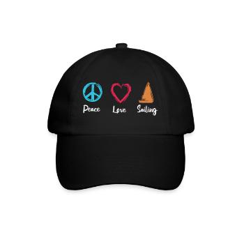 Paix, Amour, Voile - Casquette classique - noir/noir - Devant