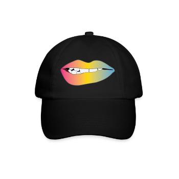 Biting Lips - Pansexual Pride - Gradient - Baseball Cap - black/black - Front