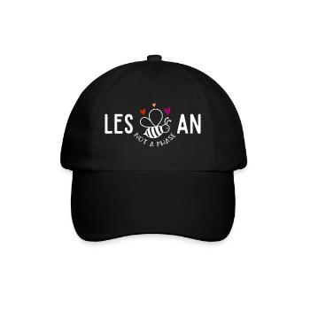Les Bee An,Lesbian funny pride - Baseball Cap - black/black - Front