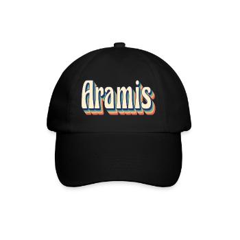Vintage rétro Aramis T-Shirt T-Shirt idée cadeau - Casquette classique - noir/noir - Devant