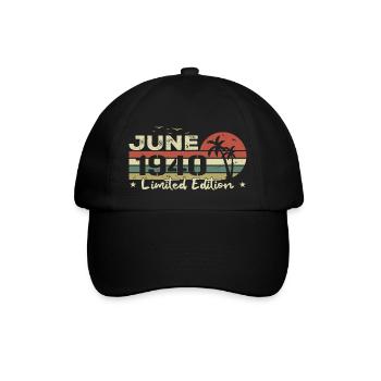 Juni Jahrgang 84. Geburtstag Geboren 1940 Vibe - Baseballkappe - Schwarz/Schwarz - Vorne