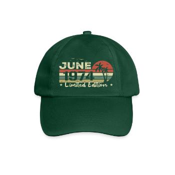 50-jähriges Jubiläum Vintage Born 1974 Vibe - Baseballkappe - Flaschengrün - Vorne