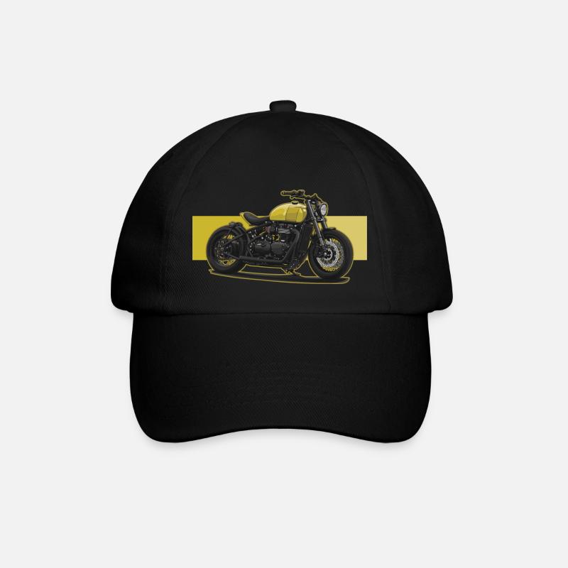 Bobber // Custom // Motorrad - Baseballkappe - Schwarz/Schwarz