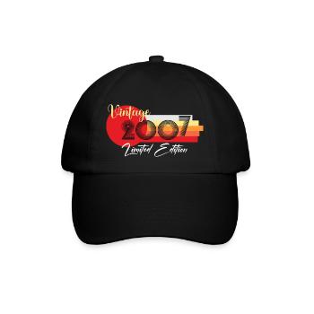 Vintage 2007 limited Edition 18.ter Junge Mädchen - Baseballkappe - Schwarz/Schwarz - Vorne