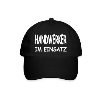 Handwerker - Baseballkappe - Schwarz/Schwarz - Vorne