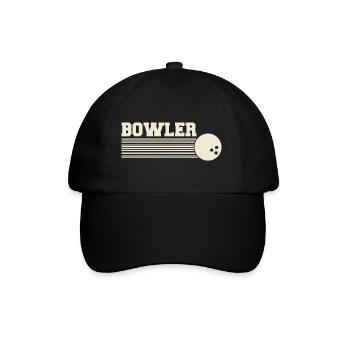 Bowler Bowling Liga Bowlingspieler - Baseballkappe - Schwarz/Schwarz - Vorne
