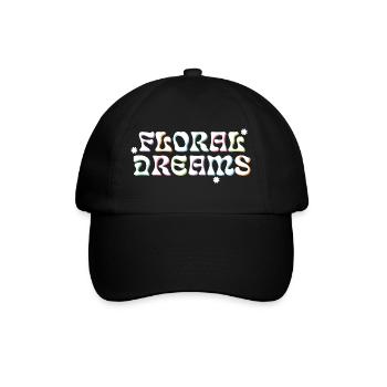 Floral Dreams Retro Style - Baseball Cap - black/black - Front