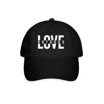 Love Hotdogs Déclaration de restauration rapide - Casquette classique - noir/noir - Devant