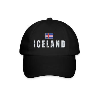 Icelandic Pride, Icelandic flag - Baseball Cap - black/black - Front