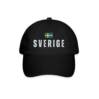 Swedish flag, Swedish patriot - Baseball Cap - black/black - Front