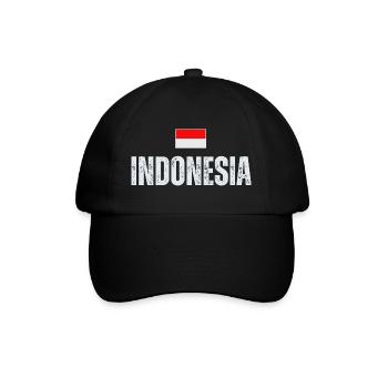Indonesian flag, Indonesian patriot - Baseball Cap - black/black - Front
