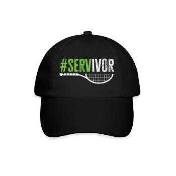 Tennis Player Servivor Lover Fun - Baseball Cap - black/black - Front