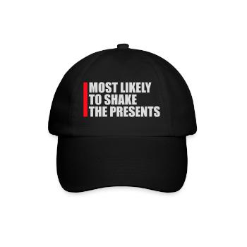 Le plus susceptible de secouer les cadeaux Noël Fun - Casquette classique - noir/noir - Devant