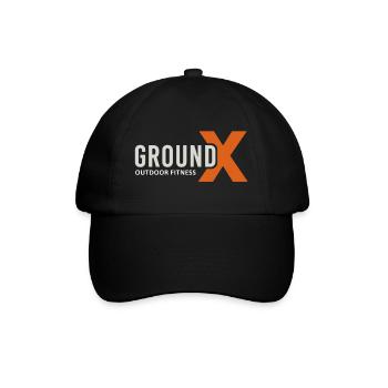 GroundX Sports - Baseballkappe - Schwarz/Schwarz - Vorne