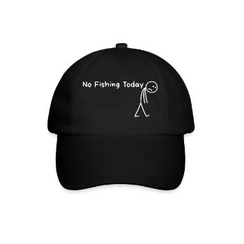 Pas de pêche aujourd’hui Fête des pères - Casquette classique - noir/noir - Devant