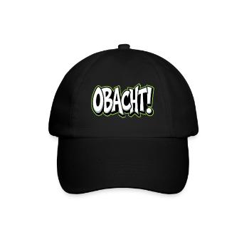 Caution Bavarian Saying Dialect Warning - Baseball Cap - black/black - Front