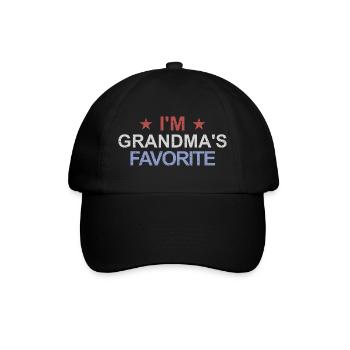Petit-enfant préféré Drôle Je suis le préféré de Mamie - Casquette classique - noir/noir - Devant