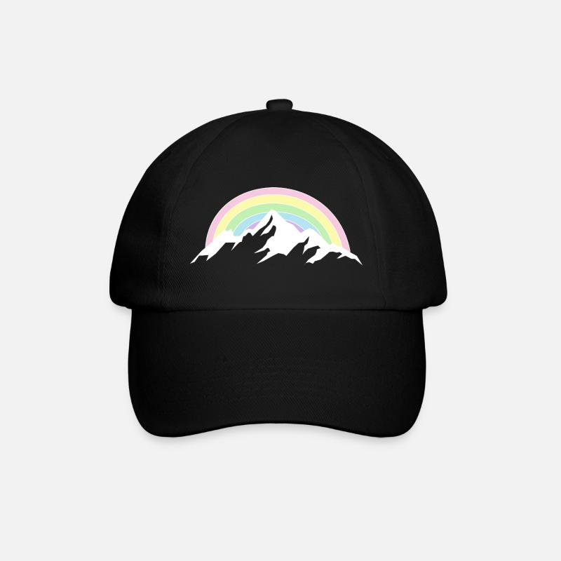 Berg Regenbogen Naturliebhaber - Baseballkappe - Schwarz/Schwarz