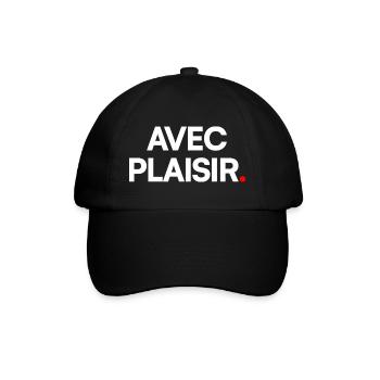 Avec plaisir - Casquette classique - noir/noir - Devant