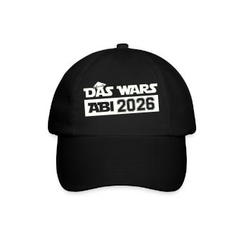 DAS WARS Abi 2026 - Baseballkappe - Schwarz/Schwarz - Vorne