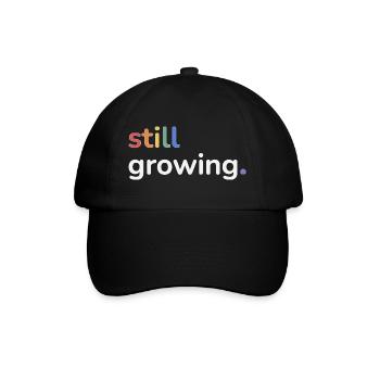 Still Growing Pride Rainbow Minimalist - Baseball Cap - black/black - Front