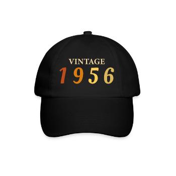 Tee 70 Ans Légende Né(e) 1956 - Casquette classique - noir/noir - Devant